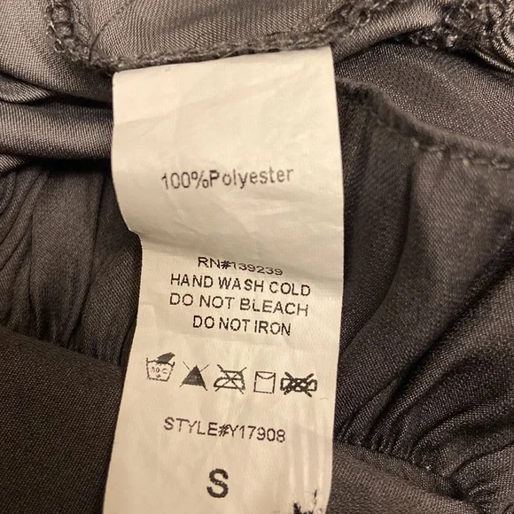 Do + Be Small Pullover Keyhole Closure Smock Waist Ruffles Long Sleeves Dress - Picture 6 of 6